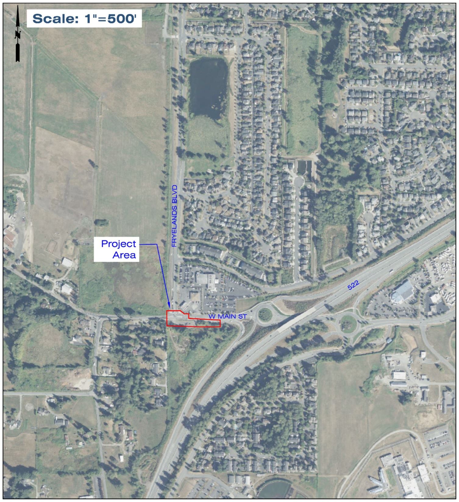 Fryelands and Main Vicinity Map Clip