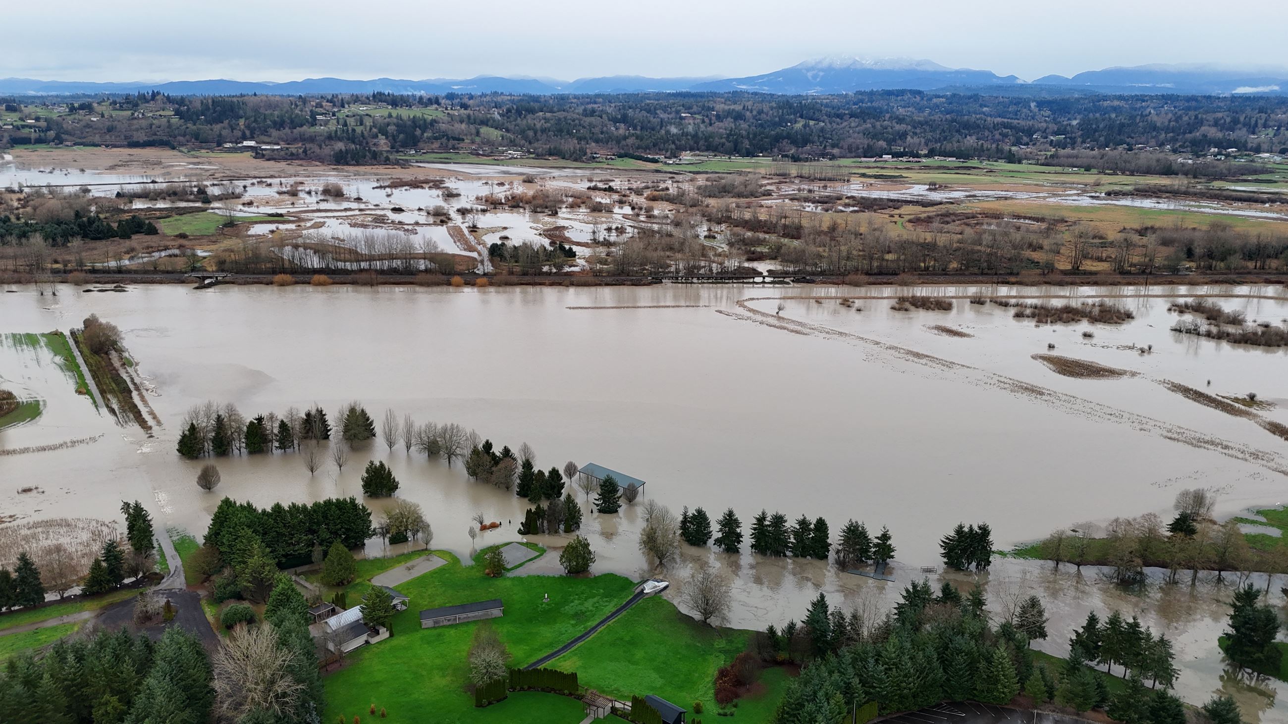 Picture of 2025 flooding of Monroe.